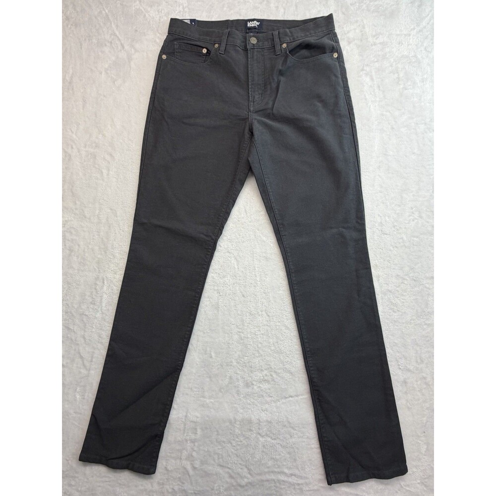 Lands’ End Men’s Pants 30x32 Dark Gray Knit Twill 5 Pocket Stretch